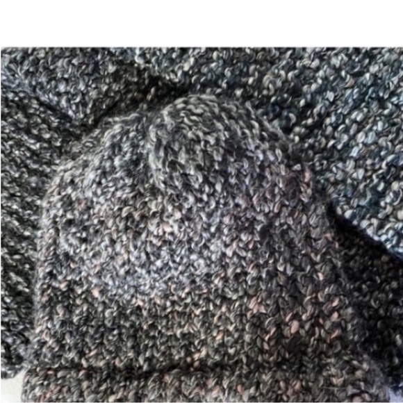 Handmade Knit Beanie Scarf Set Black Gray Teal Mauve Hat Coord Set Winter Gifts - Picture 13 of 16